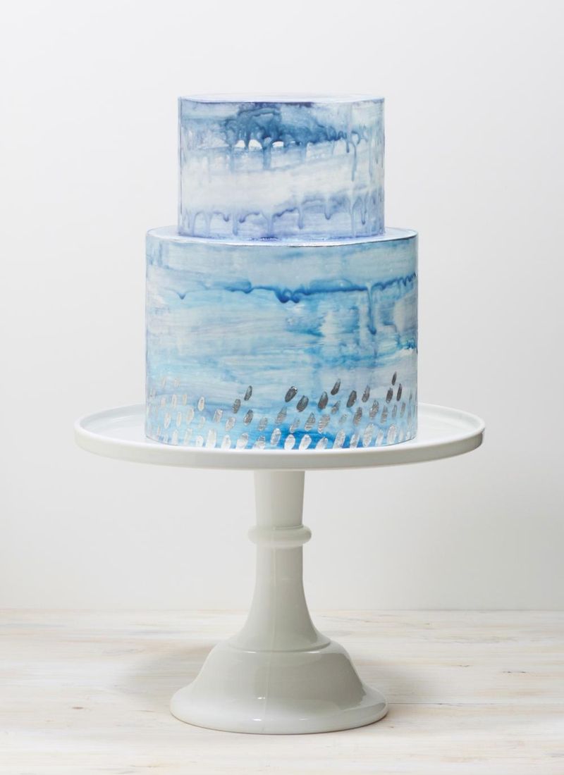 Синие свадебные торты - a1198