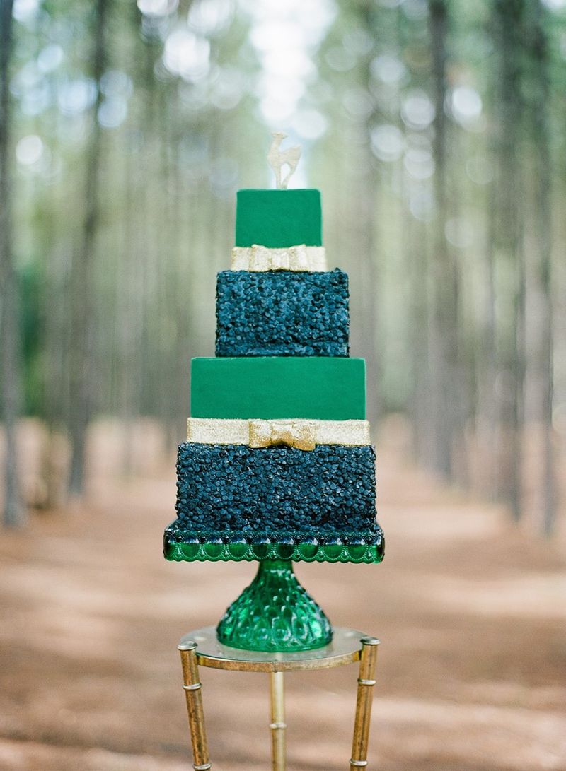 Зеленые свадебные торты - a1118