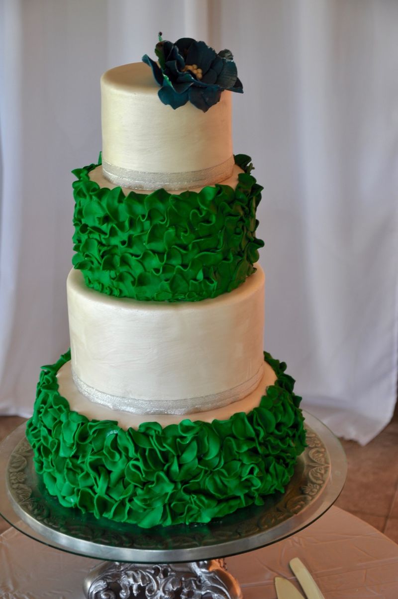 Зеленые свадебные торты - a1119
