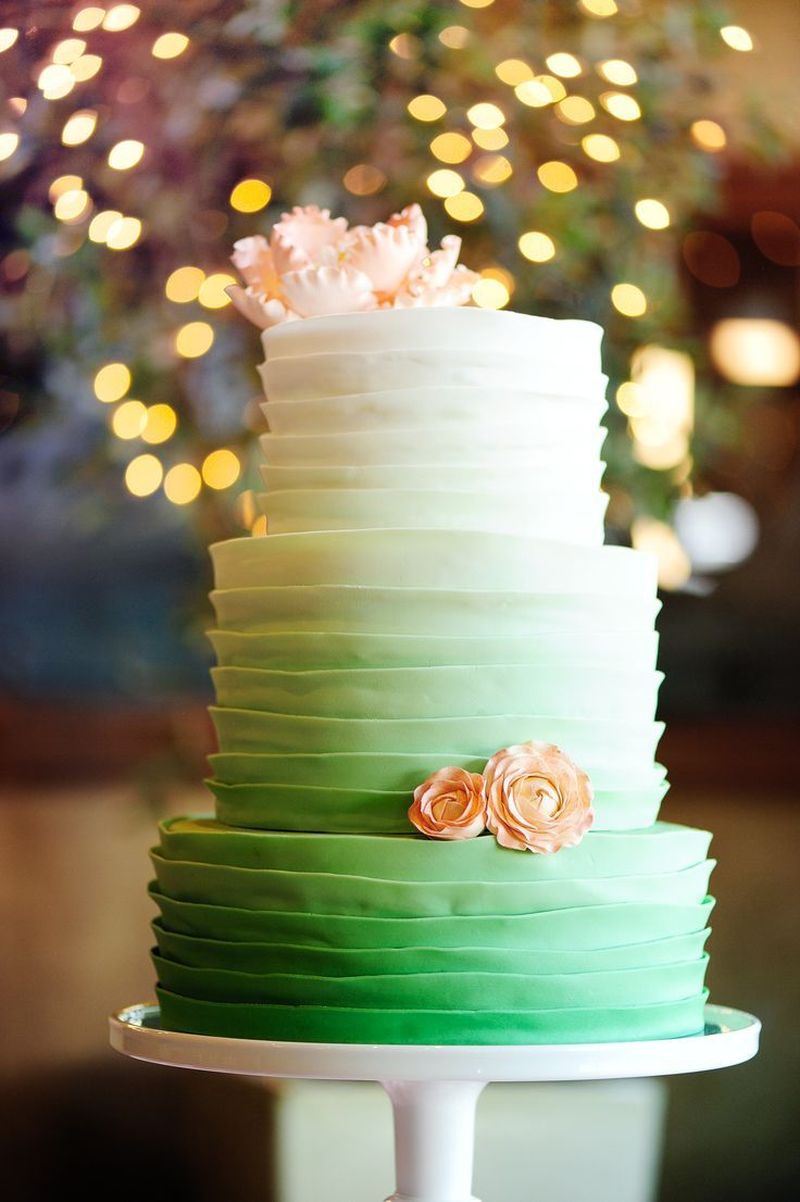Зеленые свадебные торты - a1120