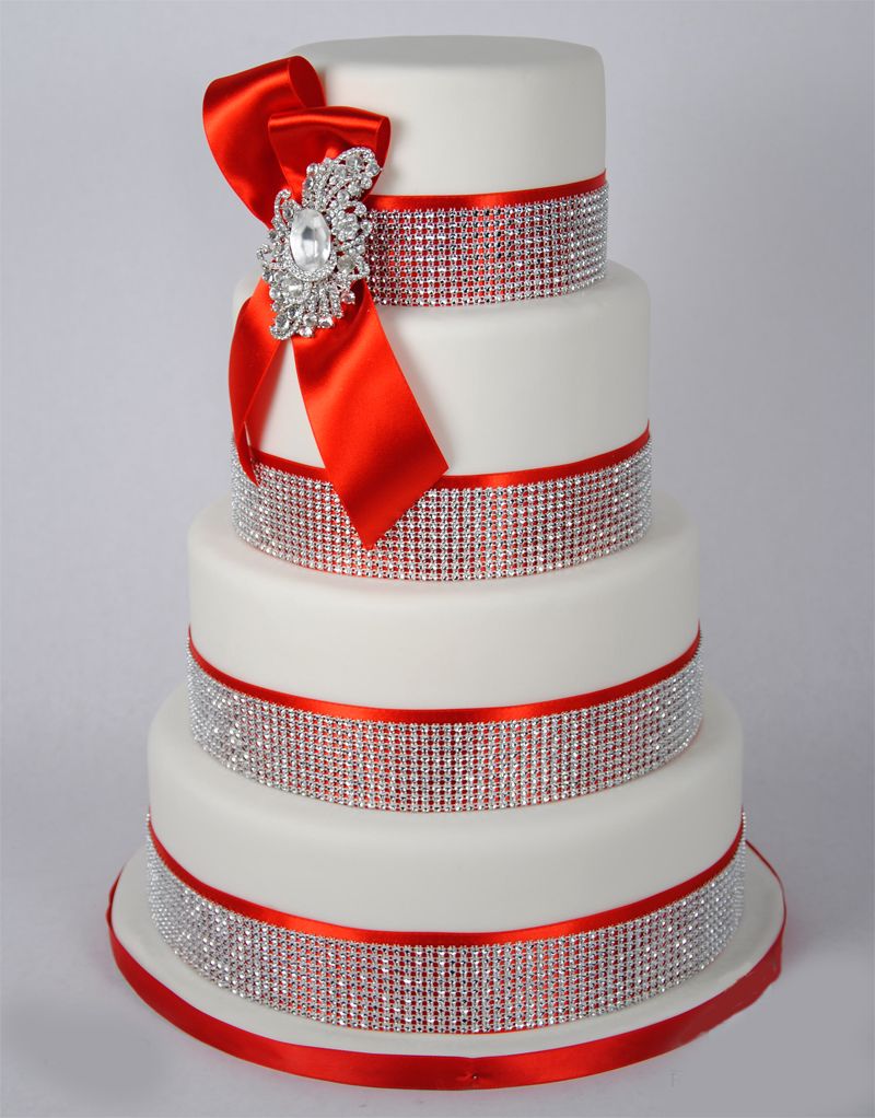 Красные свадебные торты - a1130