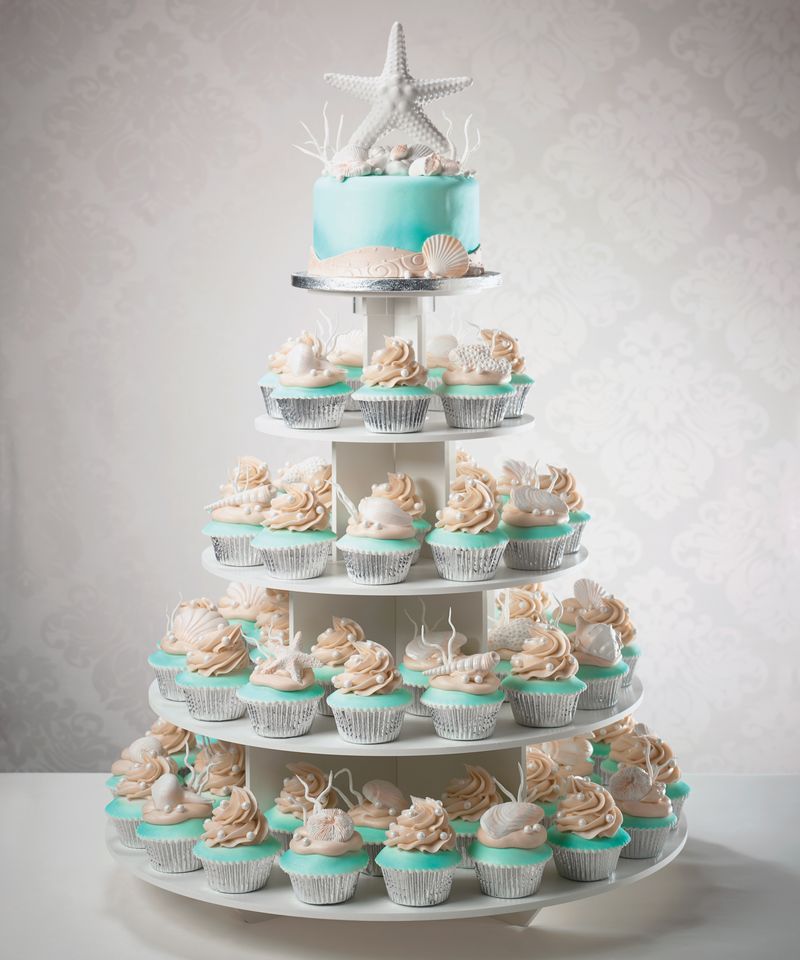 Свадебные торты с капкейками - a1181