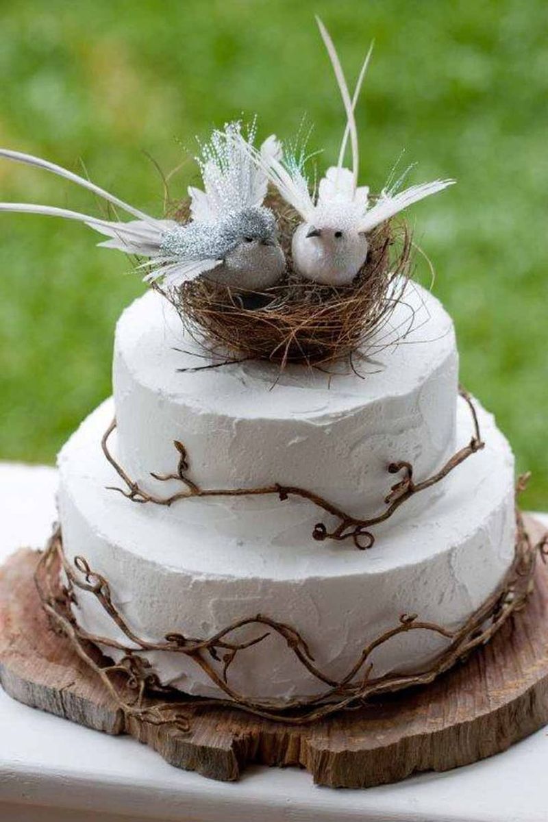 Свадебные торты с голубями - a995