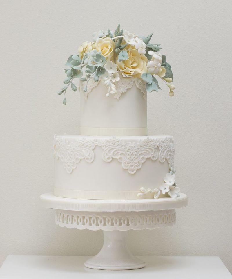 Белые свадебные торты - a989