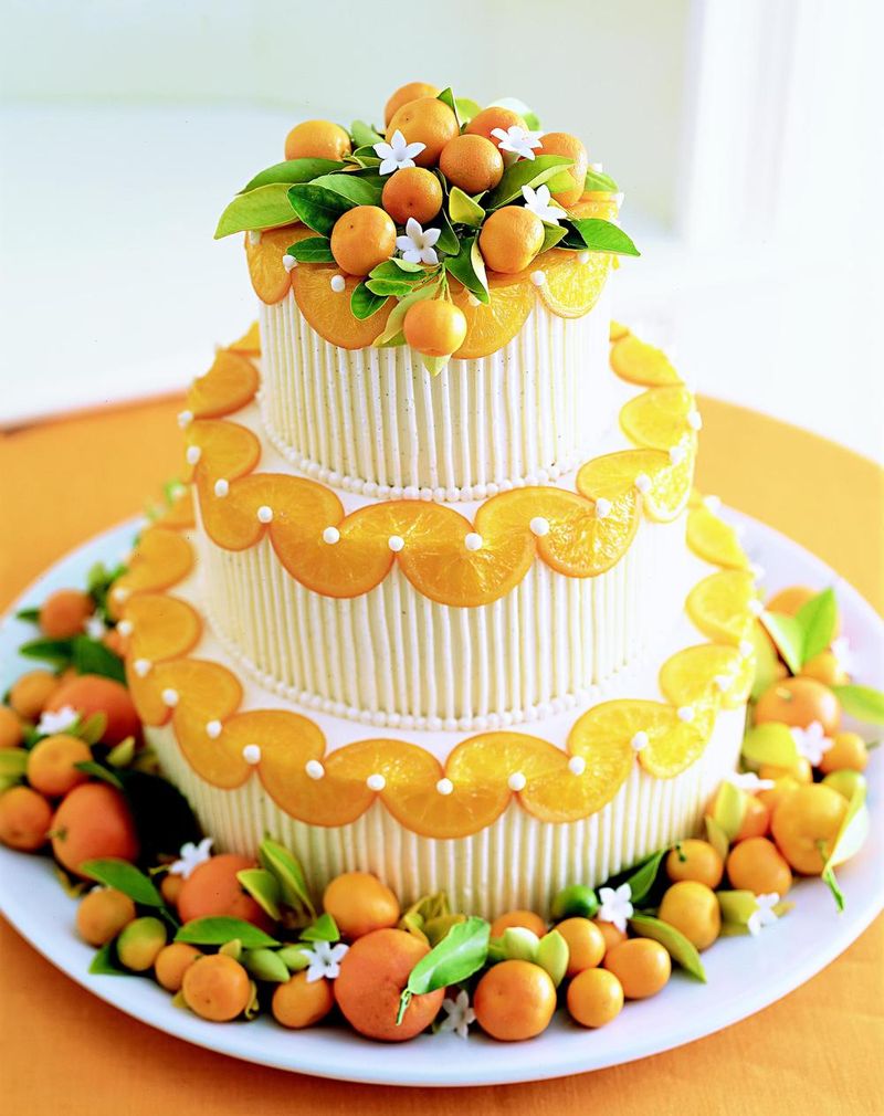 Желтые свадебные торты - a1006
